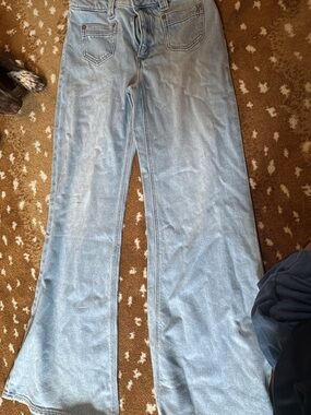 American Eagle Outfitters Light Blue Wide Leg Jeans